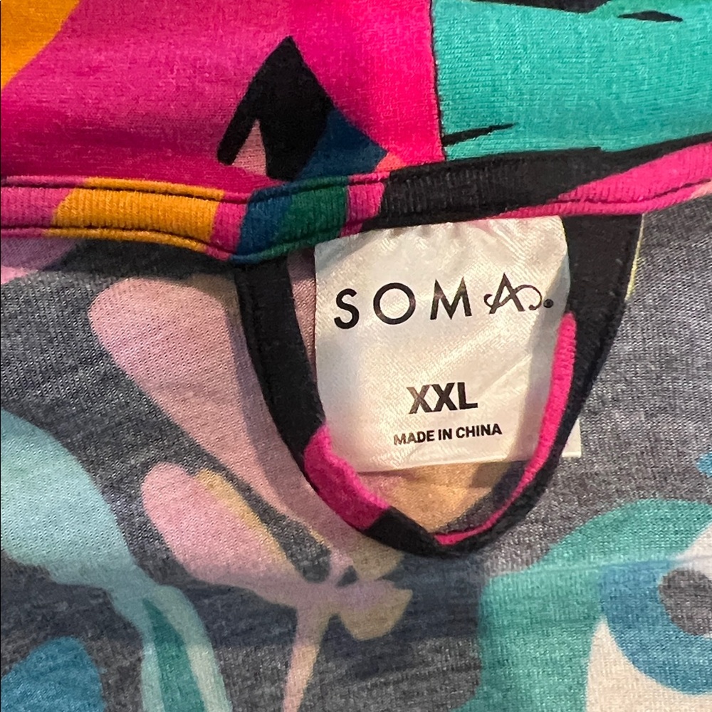 Soma Tropical Print Belted Robe - Picture 3 of 4